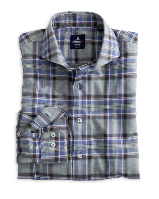 Hearst Plaid Shirt in Light Grey