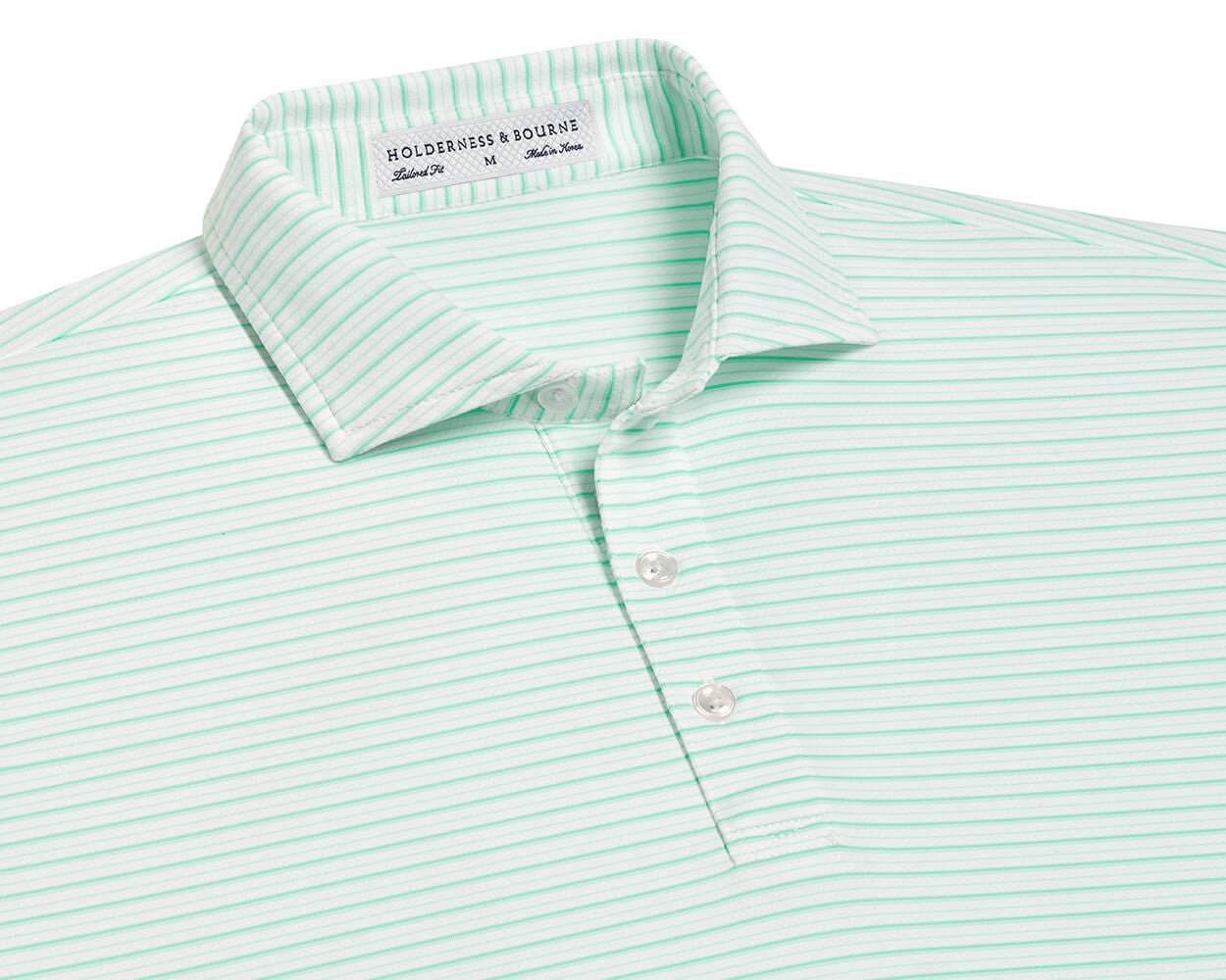 Holderness & Bourne Turnbull Stripe Performance Polo in Abaco