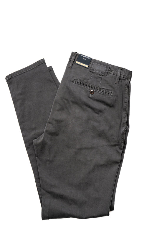 Colored Denim Chino Pant in Grey