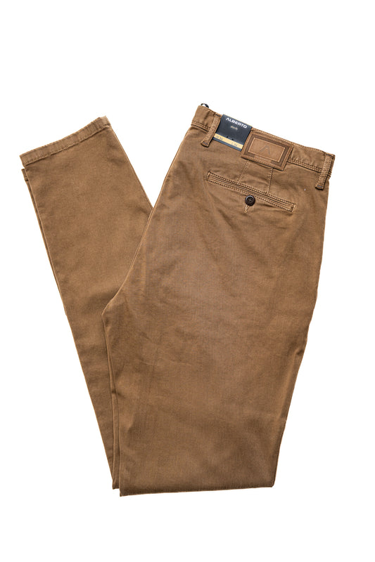 Colored Denim Chino Pant in Camel