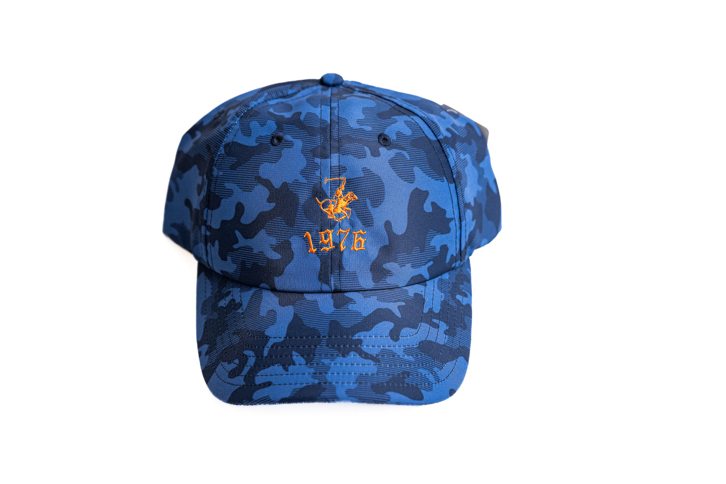 Lionel Smith Ltd Camo Performance Hat in Navy and Orange