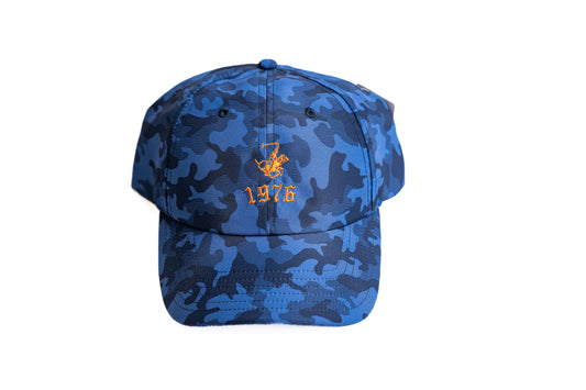 Lionel Smith Ltd Camo Performance Hat in Navy and Orange