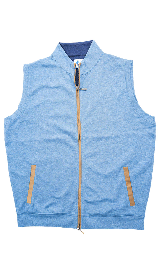 Smallwood Melange Zip Vest in Peacock