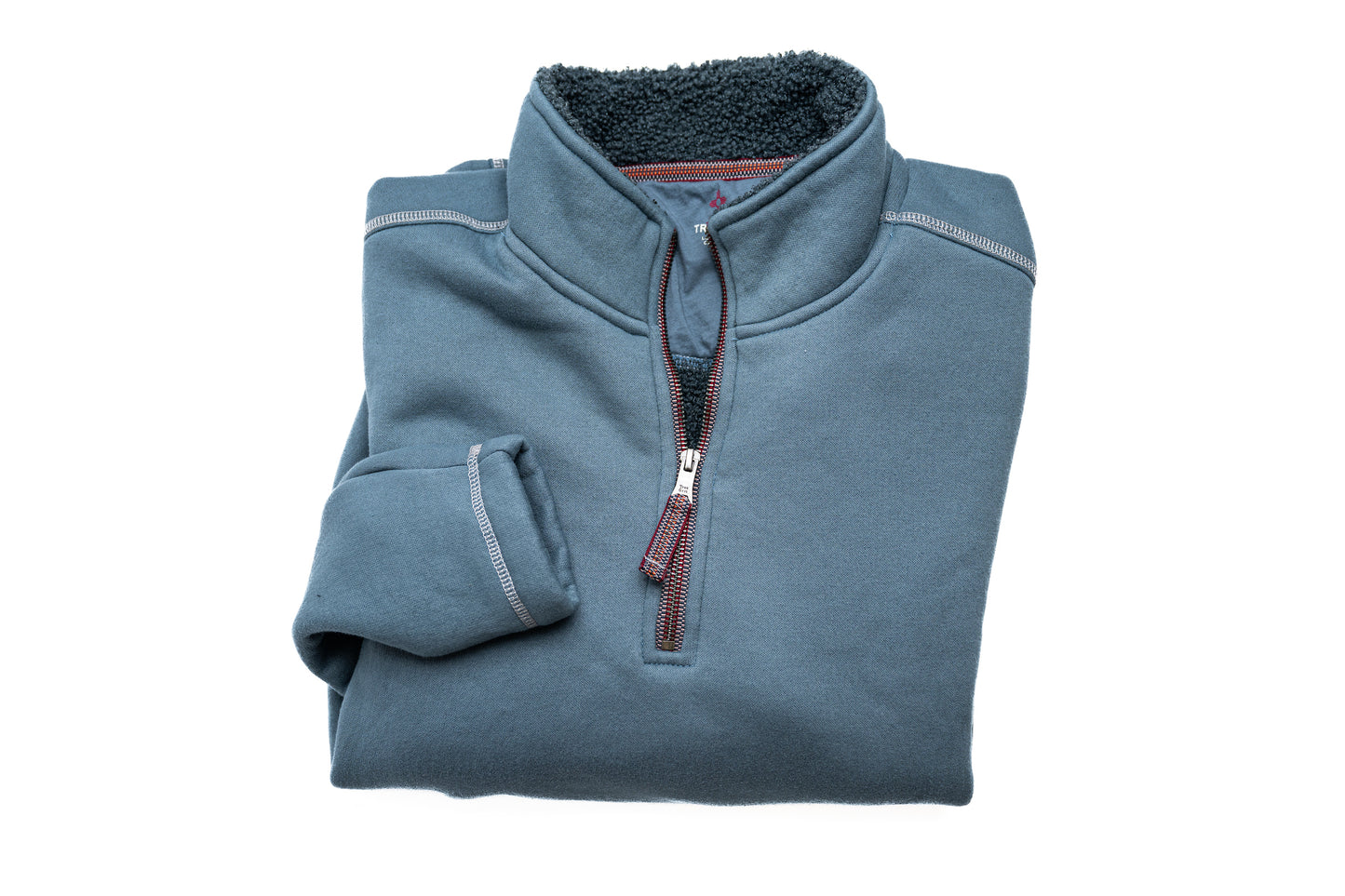 Sherpa Fleece Qtr Zip in Blue