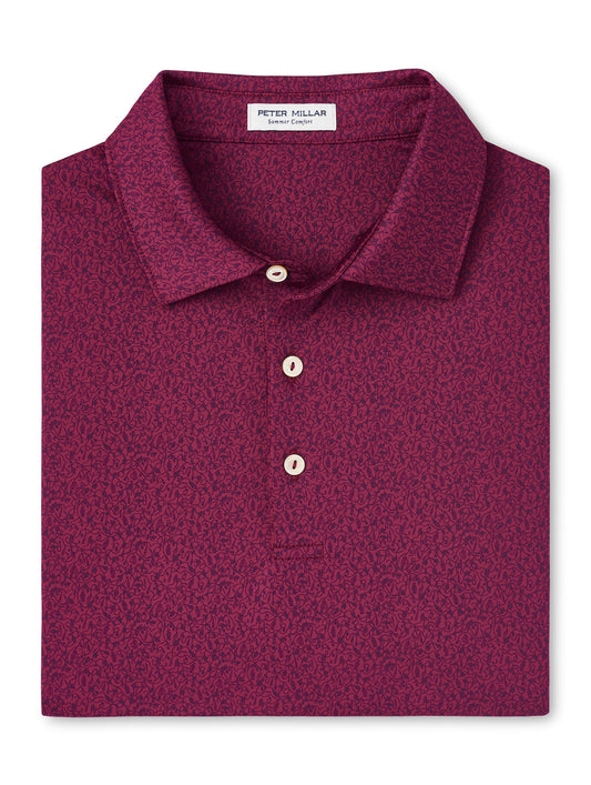 Beer Garden Performance Jersey Polo in Pomegranate