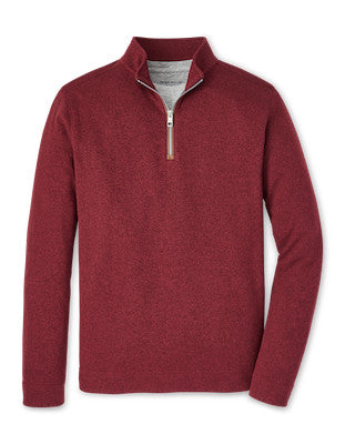 Crown Sweater Fleece Qtr Zip in Currant